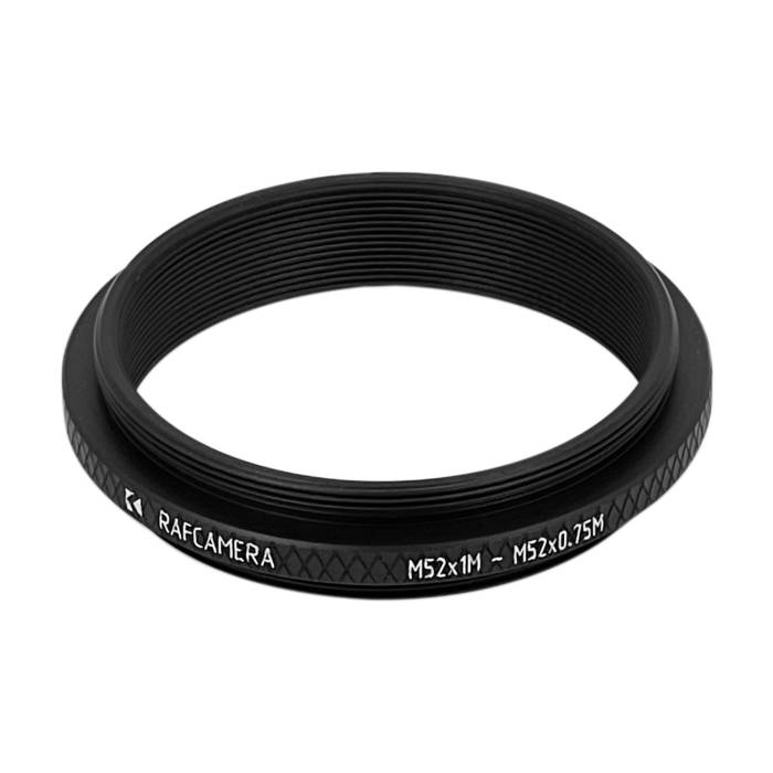 Reverse M52x0.75 to M52x1 thread adapter for helicoids