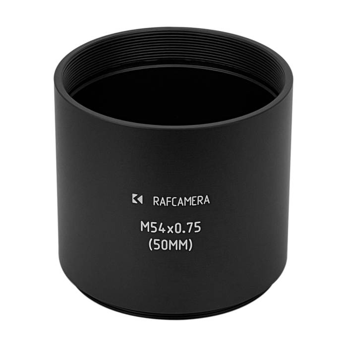 M54x0.75 female to M54x0.75 male thread adapter (50mm long extender)