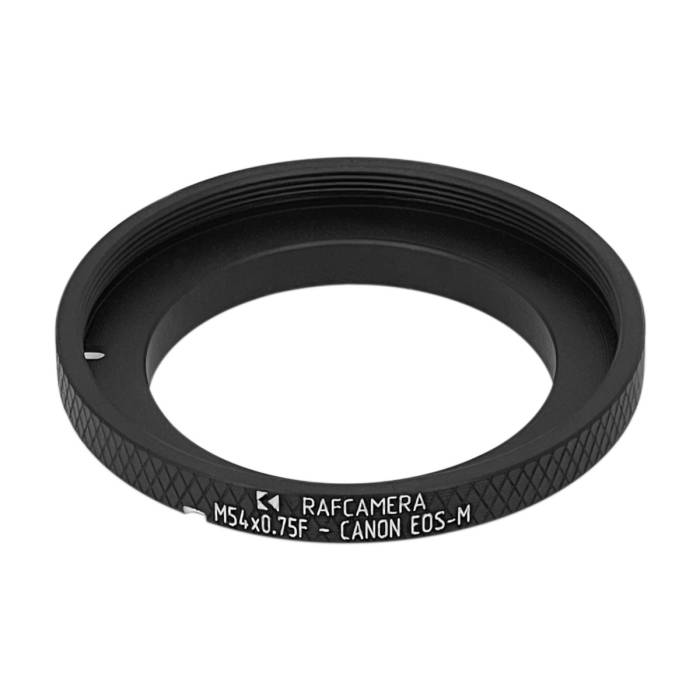M54x0.75 female thread to Canon EOS-M camera mount adapter