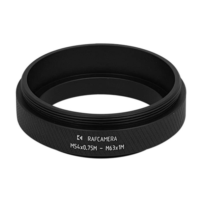 M54x0.75 male to M63x1 male thread adapter