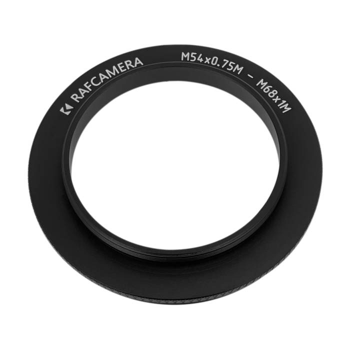 M54x0.75 male to M68x1 male thread adapter