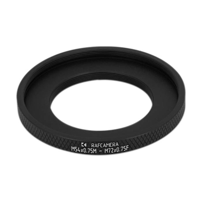 M72x0.75 female to M54x0.75 male thread adapter