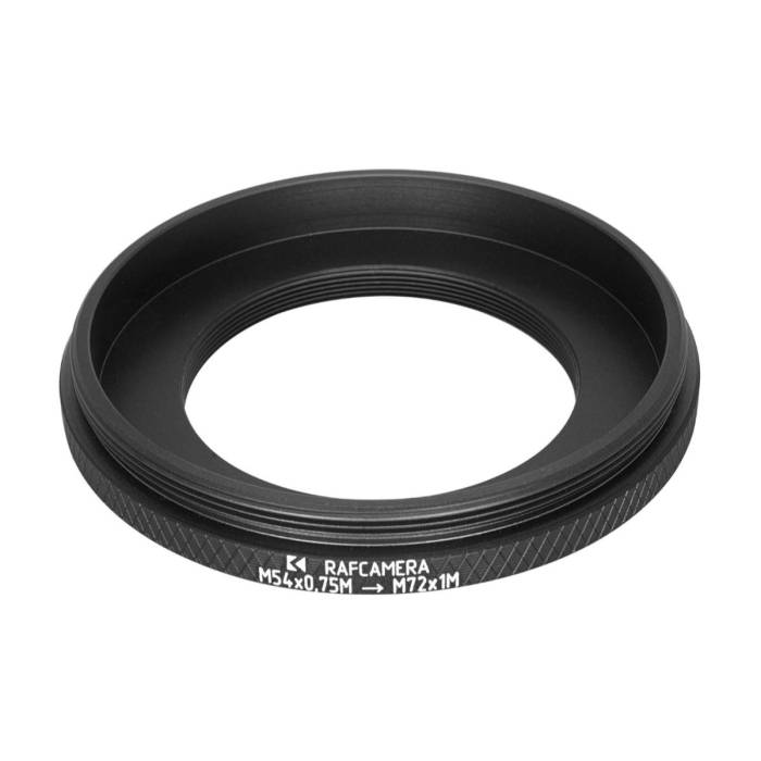 M54x0.75 male to M72x1 male thread adapter