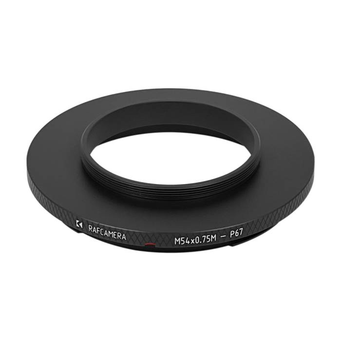M54x0.75 male thread to Pentax 67 camera mount adapter
