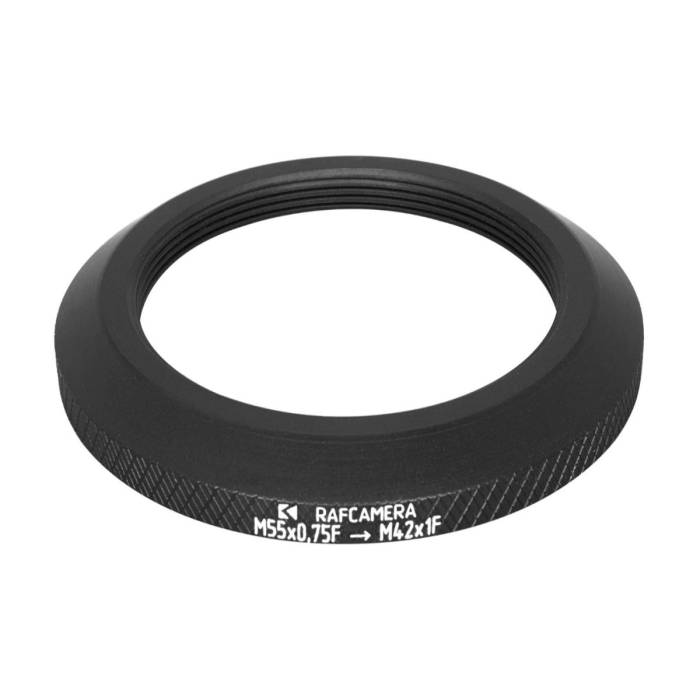 M55x0.75 female to M42x1 female thread adapter