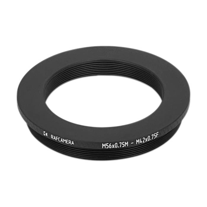 M56x0.75 male to M42x0.75 female thread adapter