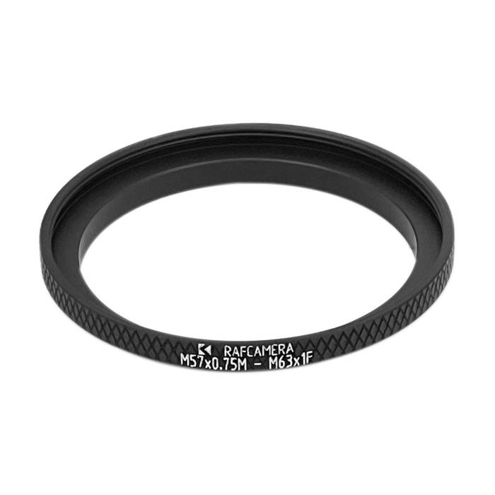 M57x0.75 male to M63x1 female thread adapter