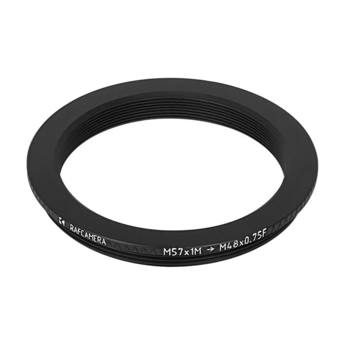 M57x1 male to M48x0.75 female thread adapter
