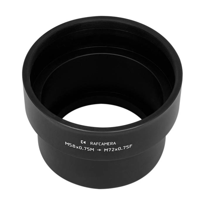 M58x0.75 male to M72x0.75 female thread adapter for Heidosmat on Copal #3