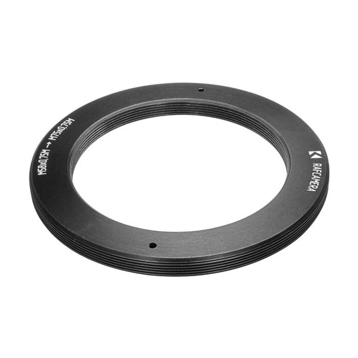 M58x0.75 male to M75x0.75 male thread adapter with M55x0.75 female thread