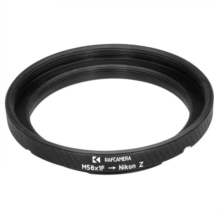 M58x1 female thread to Nikon-Z camera mount adapter for helicoids