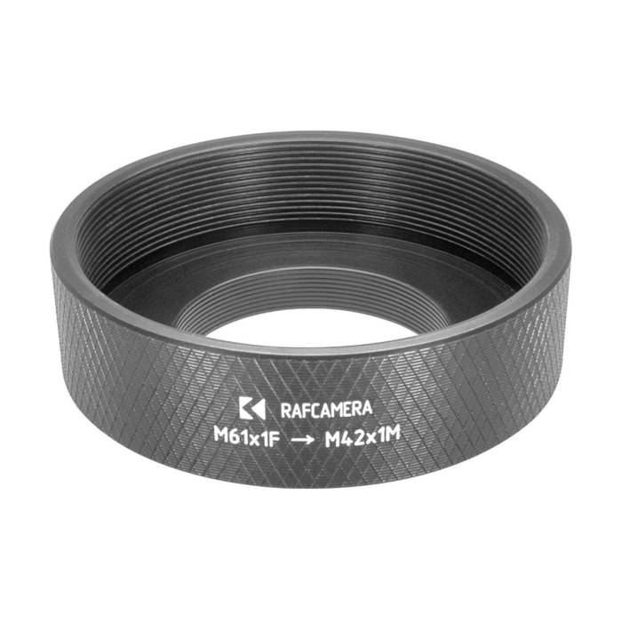 M61x1 female to M42x1 male thread adapter