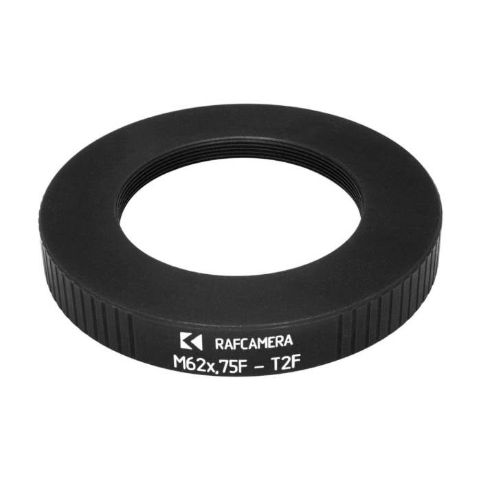 M62x0.75 female to M42x0.75 (T2) female thread adapter