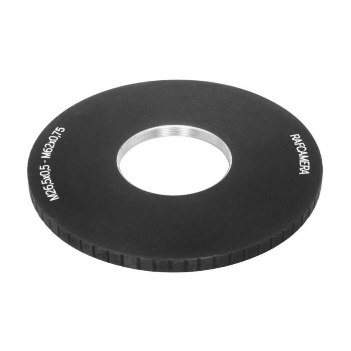 M62x0.75 male to M26.5x0.5 female thread adapter