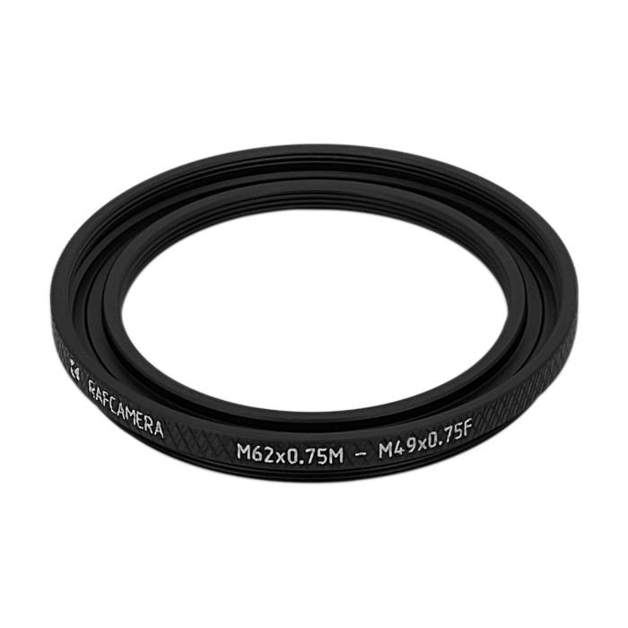 M62x0.75 male to M49x0.75 female thread adapter