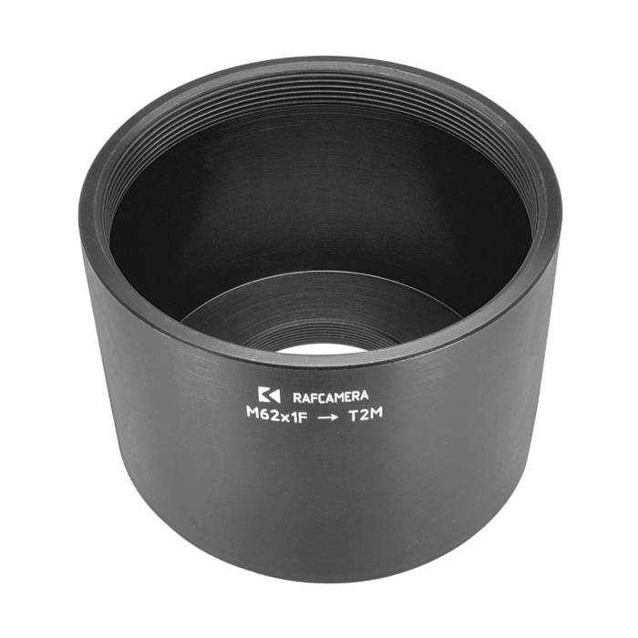 M62x1 female to T2 male thread adapter