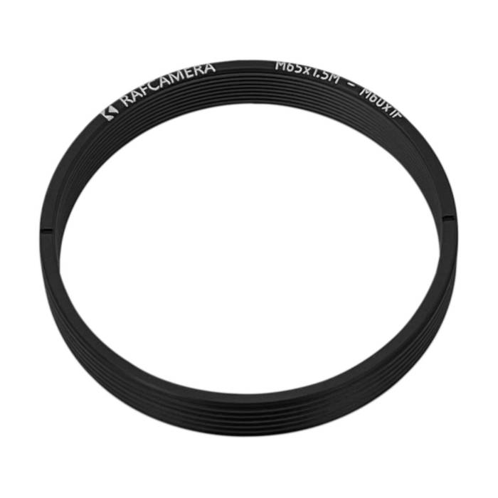 M65x1.5 male to M60x1 female thread adapter