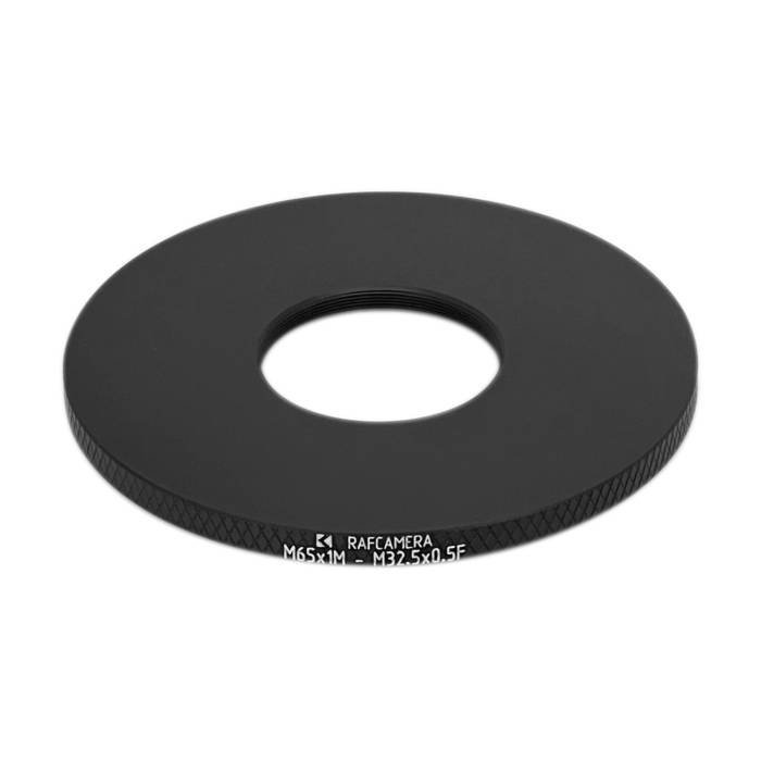 M32.5x0.5 female to M65x1 male thread adapter for Copal #0 shutter, wide