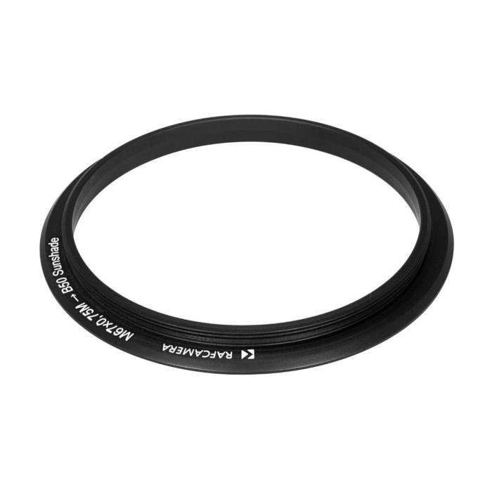 M67x0.75 male thread to Hasselblad Bay 50 (B50) sunshade lens hood adapter