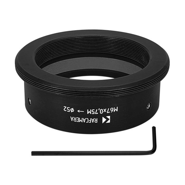 52mm clamp to M67x0.75 male thread adapter for Kowa Anamorphic 16