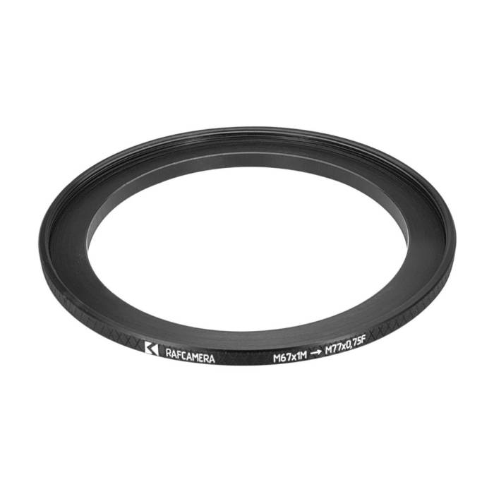M67x1 male to M77x0.75 female thread adapter