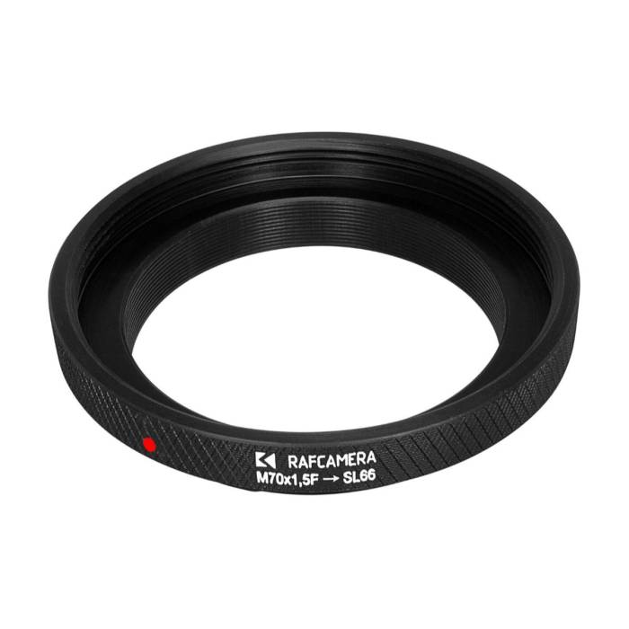 M70x1.5 female thread to Rolleiflex SL66 camera mount adapter