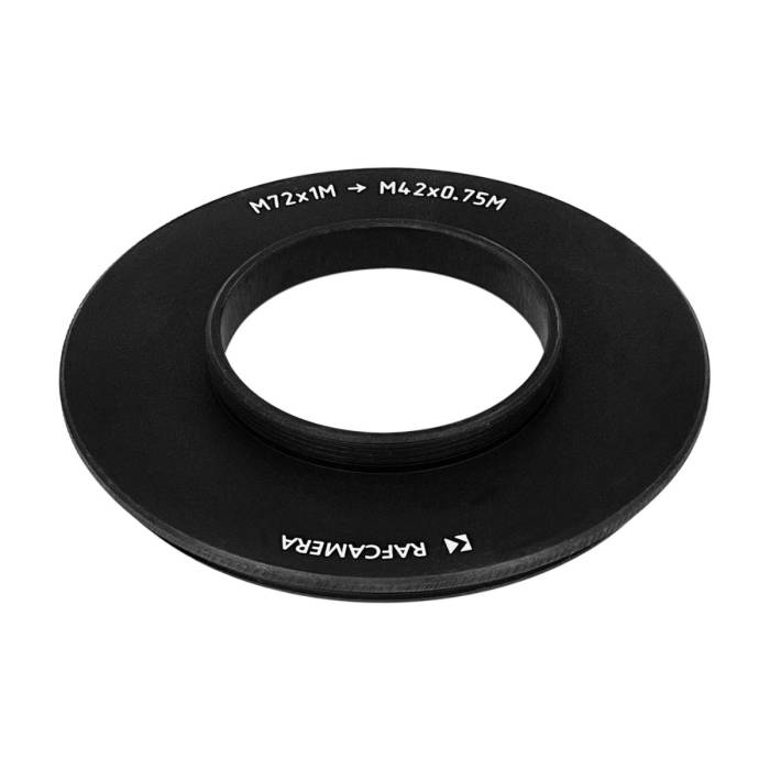 M72x1 male to M42x0.75 (T2) male thread adapter