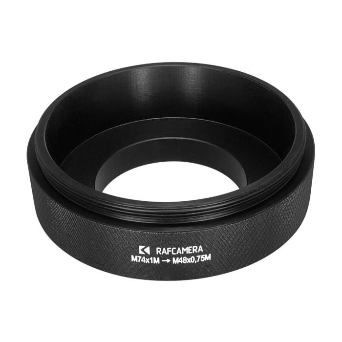 M74x1 male to M48x0.75 male thread adapter