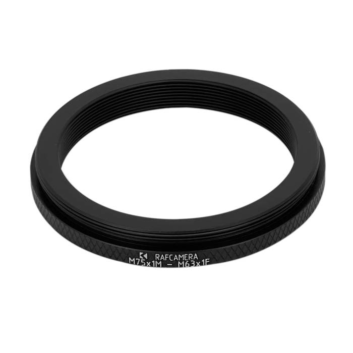 M75x1 male to M63x1 female thread adapter
