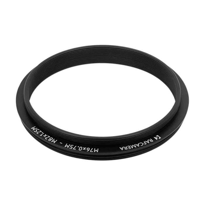 M76x0.75 male to M82x1.25 male thread adapter