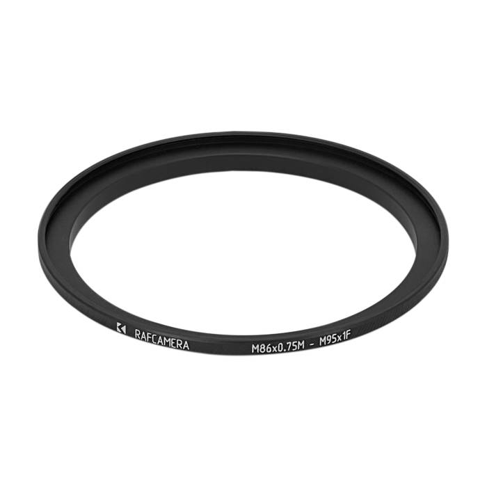 M86x0.75 male to M95x1 female thread adapter