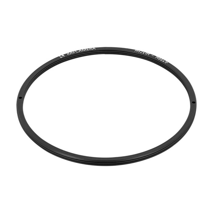 M92x1 male to M86x1 female thread adapter, flangeless