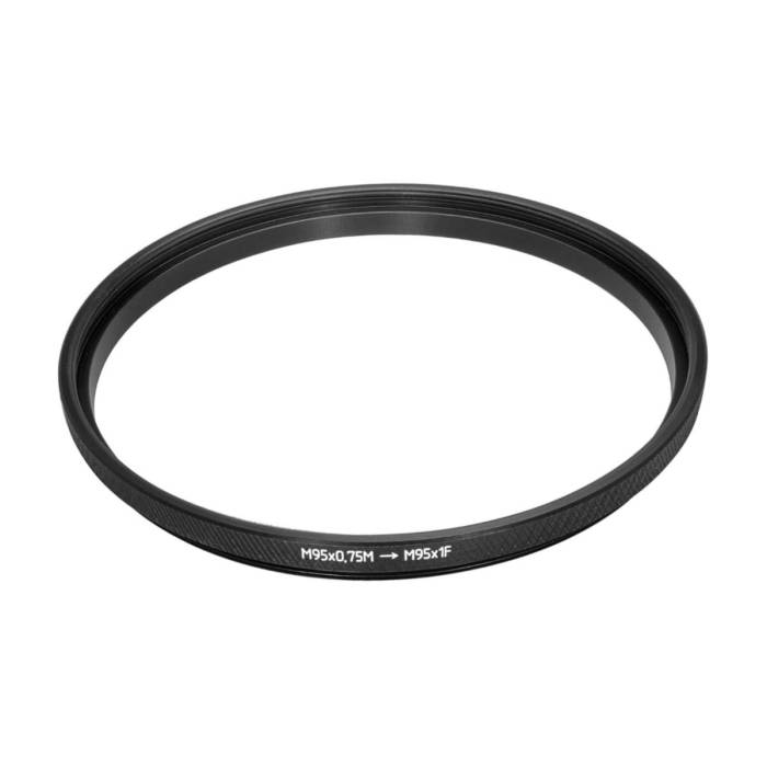 M95x0.75 male to M95x1 female thread adapter (step-up ring)