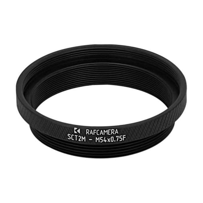 M54x0.75 female to SCT 2" male thread adapter, 8mm long