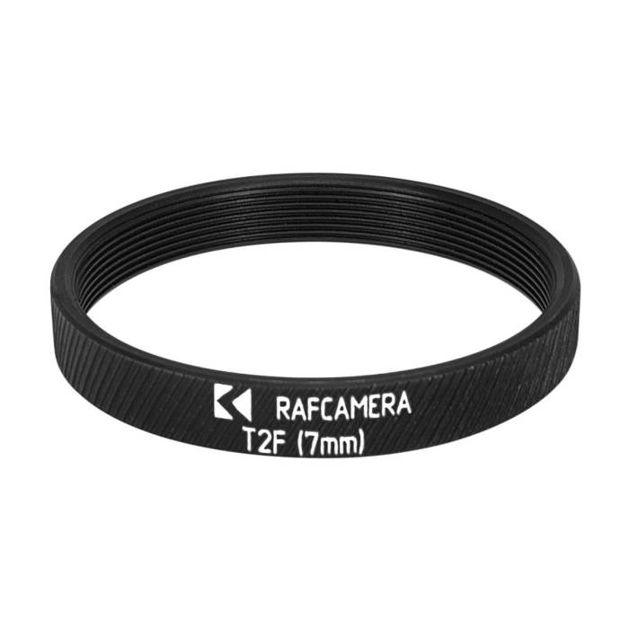 T2 (M42x0.75) female thread coupler, 7mm long