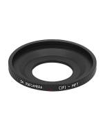 C-mount lens to MFT (Micro 4/3) camera mount adapter, with rim