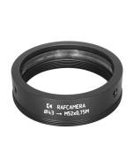 43mm clamp to M52x0.75 male thread adapter (for Kowa 16-D lenses)