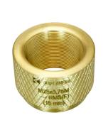 M25x0.75 male to RMS female thread adapter, 15mm, bronze