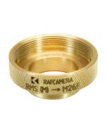 RMS male to M26x0.75 female thread adapter, bronze