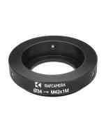 34mm clamp to M42x1 male thread adapter for Zeiss S-Sonnar 2.5/62mm