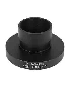 1.25 inch tube to Nikon F camera mount adapter