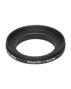 M53x0.75 to M42x1 thread mount adapter for MC El-Nikkor 135mm lens
