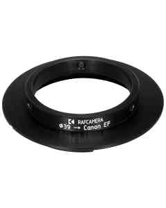 39mm clamp to Canon EF camera mount adapter