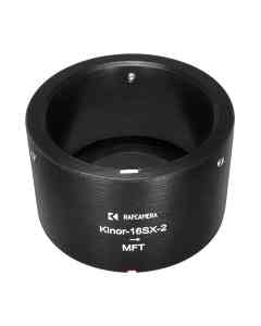 Kinor-16SX-2 lens to MFT (micro 4/3) camera mount adapter, with screws
