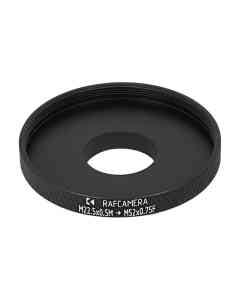 M22.5x0.5 male to M52x0.75 female thread adapter for Industar-69 lens