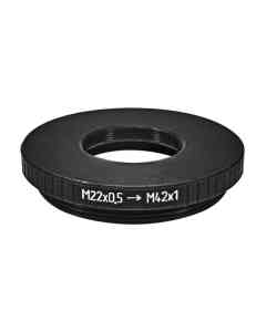 M22x0.5 female to M42x1 male thread adapter for Zeiss S-Planar 4/32mm lens
