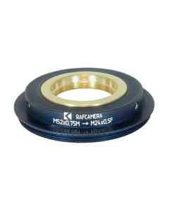 M52x0.75 male to M24x0.5 female step-down ring (adapter for Bolex 8/19/1.5x)