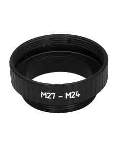 M24x0.75 male to M27x0.75 female thread adapter, black