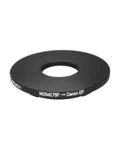 M25x0.75 female thread to Canon EOS camera mount adapter