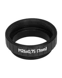 7mm extender for M26x0.75 microscope objectives, black